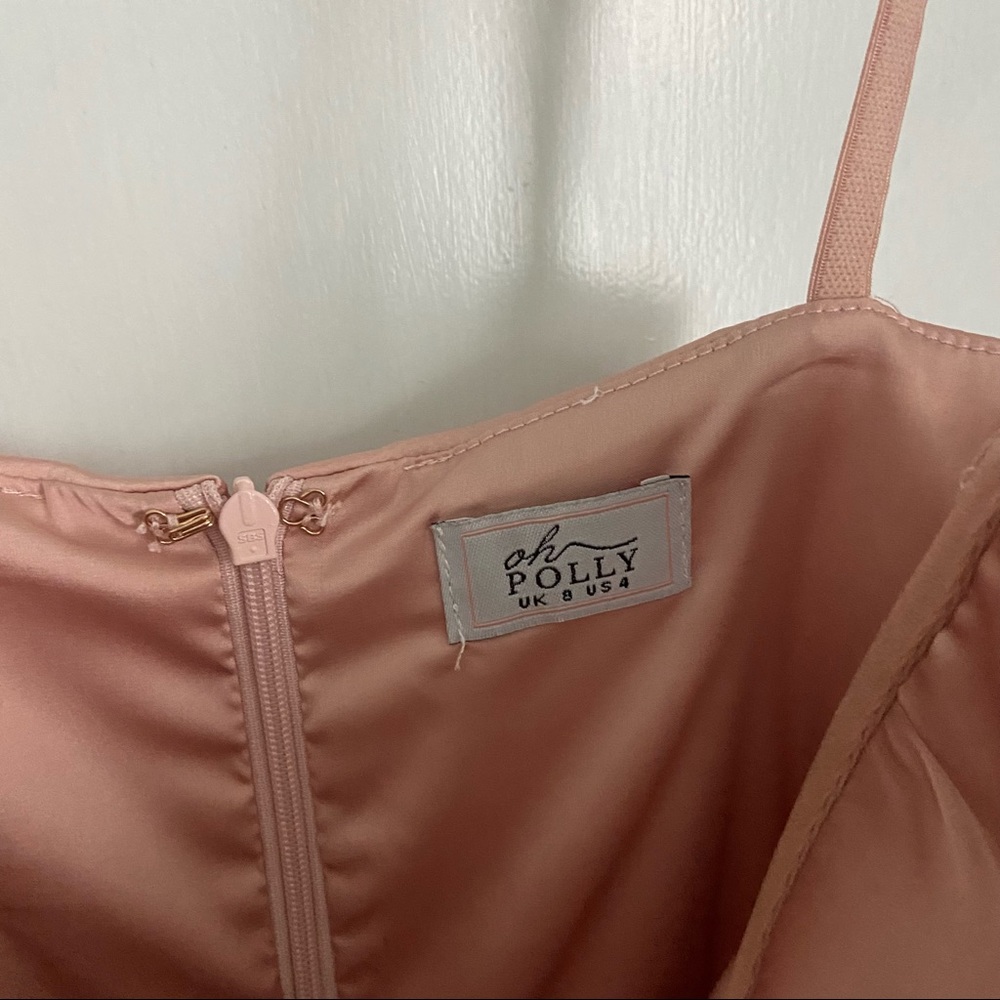SOLD! Oh Polly Ruched Corset Satin Mini Dress - Picture 5 of 6